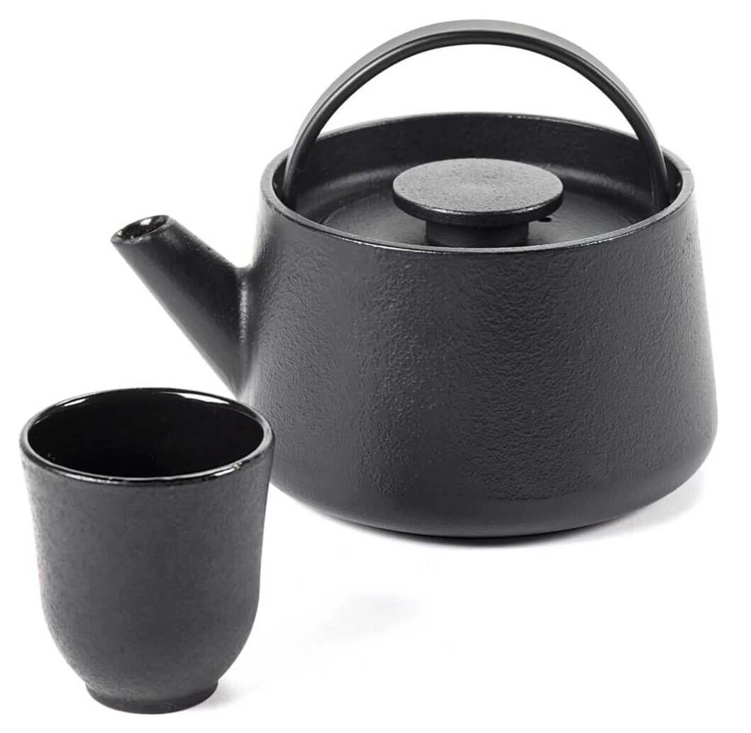 Serax INKU By Sergio Herman Theepot 800 Ml Gietijzer Zwart 2 Serax INKU By Sergio Herman Theepot 800 Ml Gietijzer Zwart - Afbeelding 2